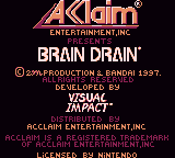 Brain Drain (1998, Game Boy) Copyright variant with Visual Impact logo