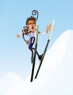 Flint Lockwood promoting the Olympics with Steve