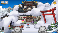 lors de la construction de la fete du card-jitsu neige