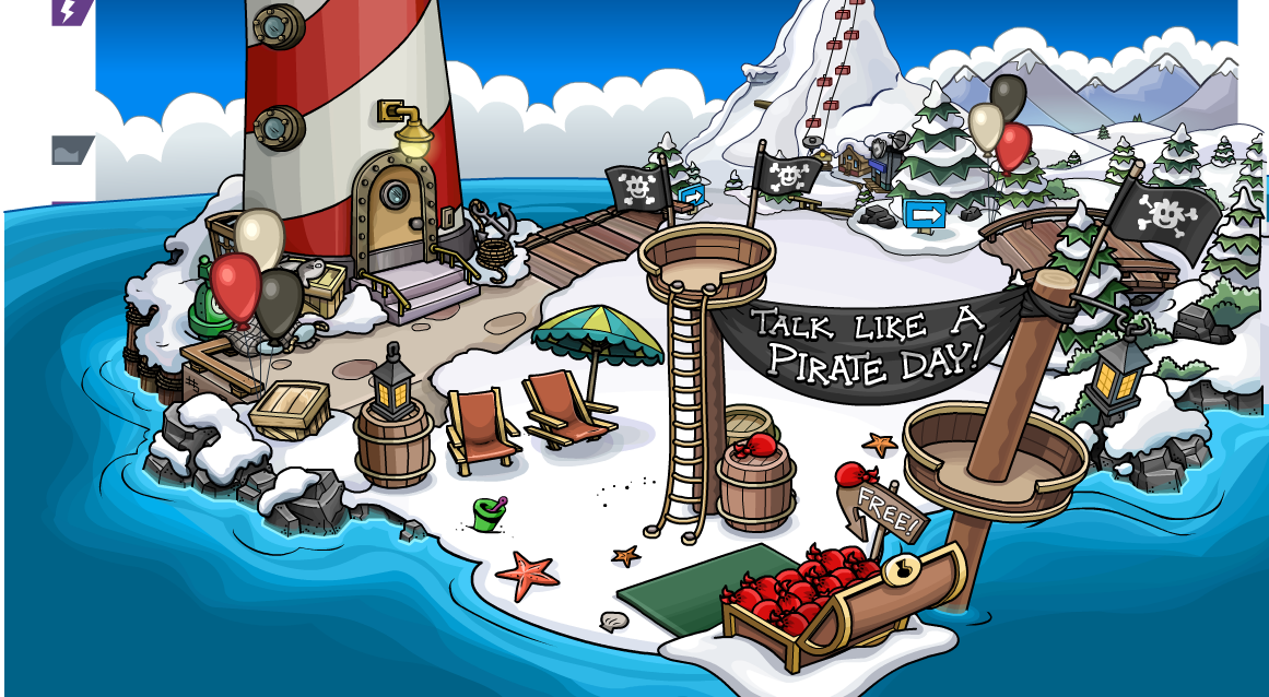 Pirate day. Club Penguin Beach. Pirate Day Arrrr. Mini Days 5 остров. Club Penguin all Beach items.