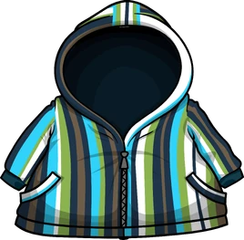 Blue Striped Raincoat