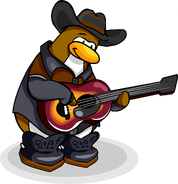 As seen in the Penguin Style Jun'17 catalog, along with the Black Cowboy Hat, Acoustic Sunburst Guitar and Black Cowboy Boots.