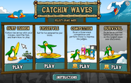 The start screen of Catchin' Waves.
