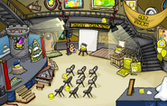 The yellow puffle domain seen during Puffle Parties.