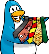 Neckties Penguin.png (506 KB) As seen in Penguin Style Feb'19 catalog, along with the Mullet Necktie, Striped Tie, Smiley Necktie and the Green Necktie.