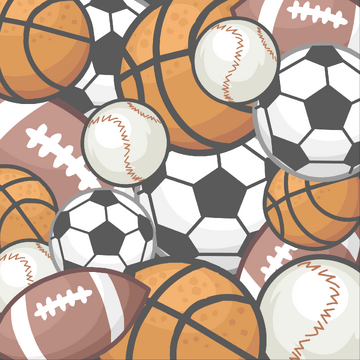 sports balls collage png