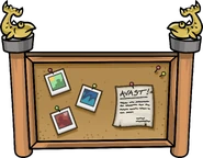 Unused notice board concept for the Town during the Waddle On Party.