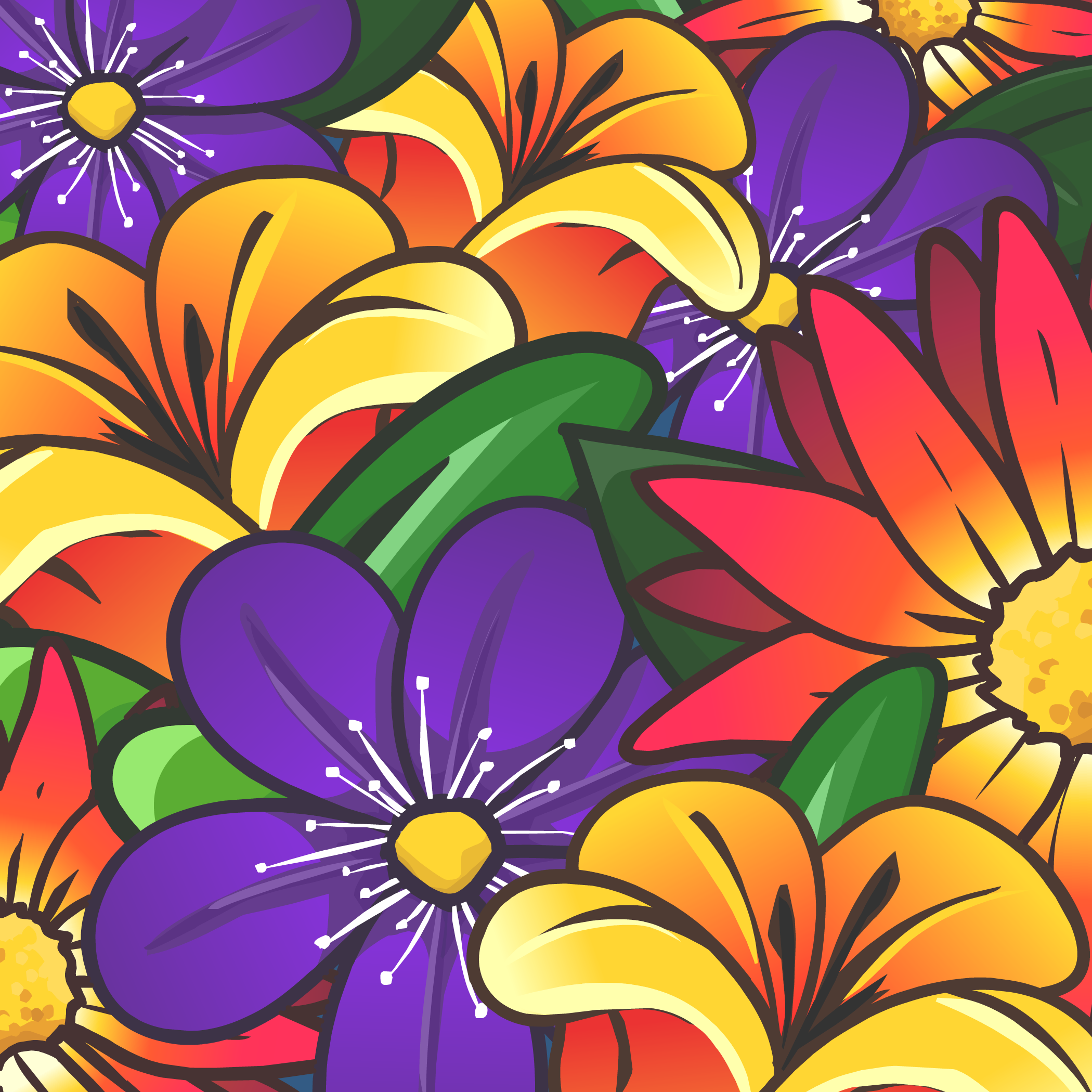 Bright Flowers Background | Club Penguin Rewritten Wiki | Fandom