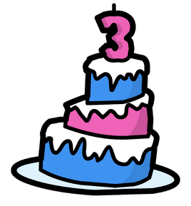 3rd Anniversary Cake Pin
