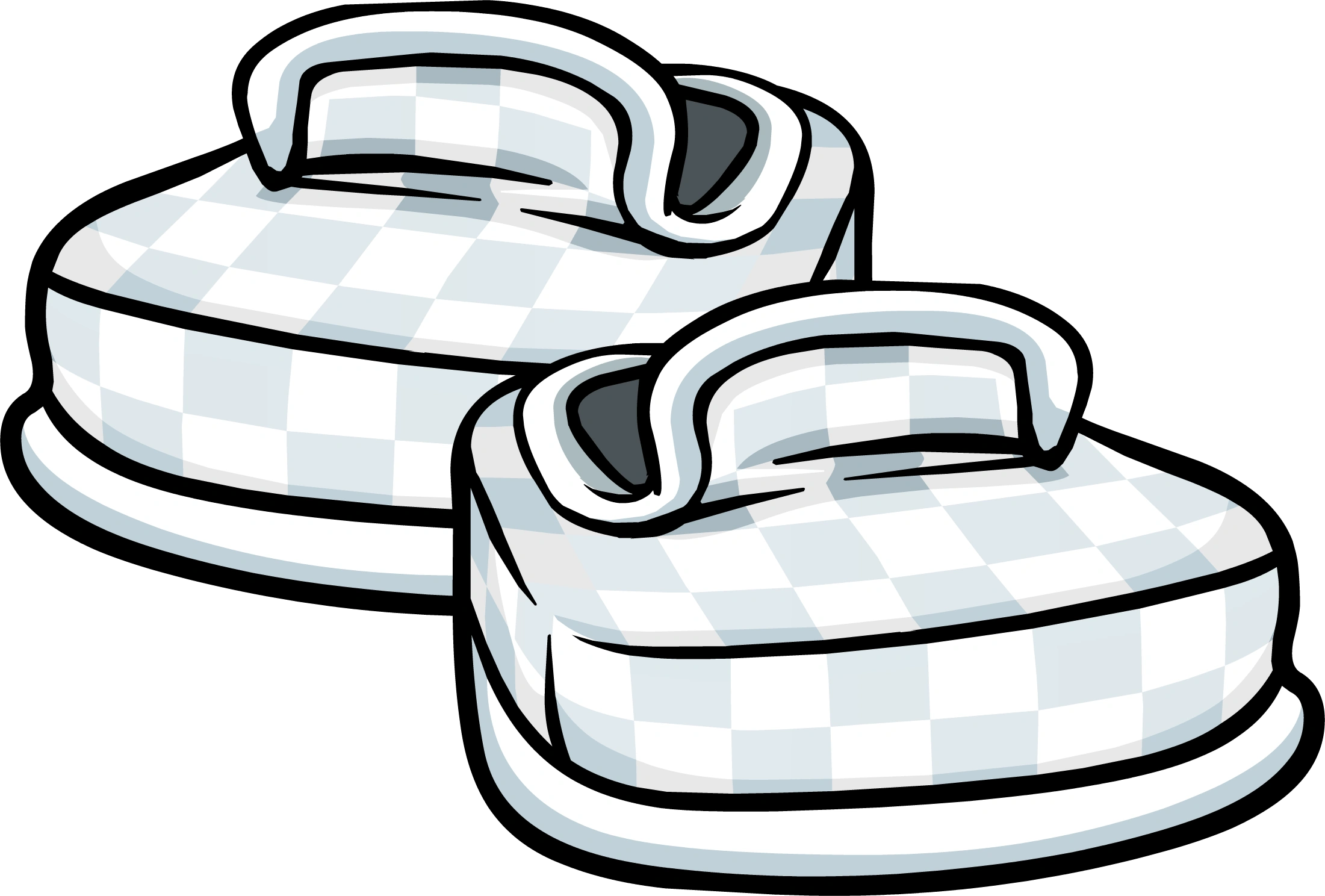 white checkered shoes
