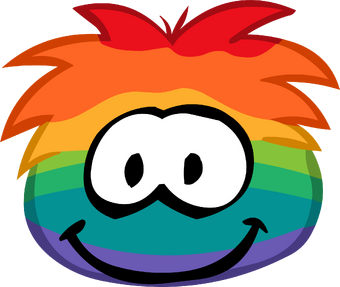 rainbow puffle plush