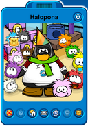 Halopona Player Card - Late February 2020 - Club Penguin Rewritten