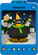 Halopona Player Card - Mid January 2020 - Club Penguin Rewritten