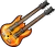 Orange Double Necked Guitar