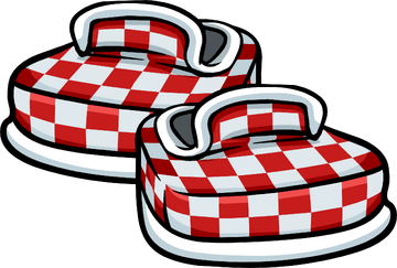 Red checkered shoes top