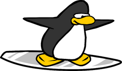 where is the silver surfboard on club penguin