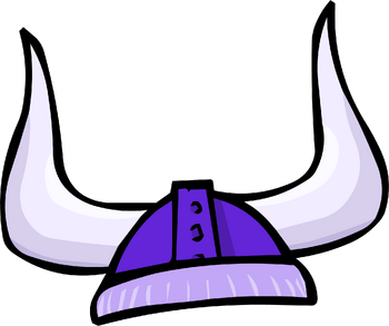Purple Viking Helmet