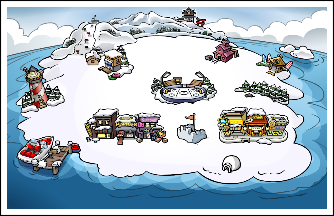 Club Penguin's Unreleased Rooms – Club Penguin Mountains