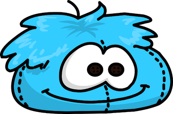 Blue Puffle Bean Bag