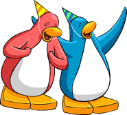 As seen on the 1st Anniversary Postcard, along with the 2nd Year Party Hat.