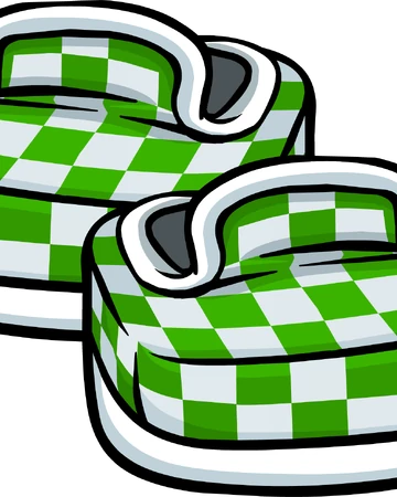 green checkered shoes
