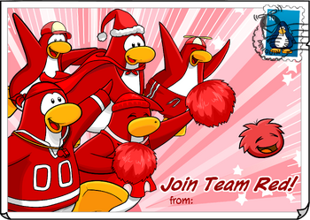 Join Team Red Postcard