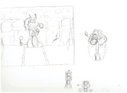 Sketches of the Dragon Queen's unused attack for the Medieval Party 2019.