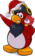 Rockhopper's Christmas player card artwork.