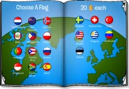 The flags in page 2 of the flag section in the Oct 2020 - Feb 2022 Penguin Style catalogs.