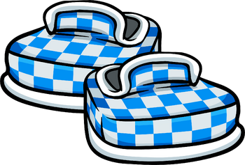 Blue Checkered Shoes