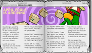 An article before the party's commencement in issue #98 of the Club Penguin Times.