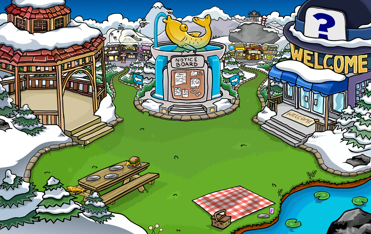 Club Penguin Rewritten Cheats™: Club Penguin Rooms #39: Town Center