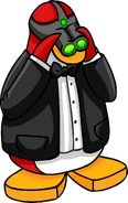Agent-In-Waiting.png (203 KB) As seen in issue #22 of the Club Penguin Times, along with the Dark Vision Goggles and Black Bowtie.