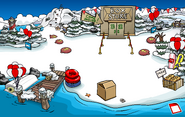 The location of the White Puffle Pin during the April Fools' Party 2020.