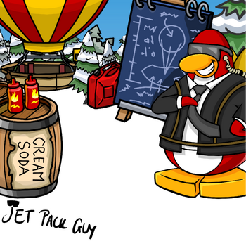 Jet pack guy background