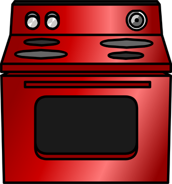 Shiny Red Stove