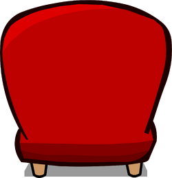 Red plush chair hot sale