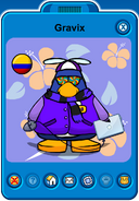 Gravix Player Card - Mid August 2020 - Club Penguin Rewritten