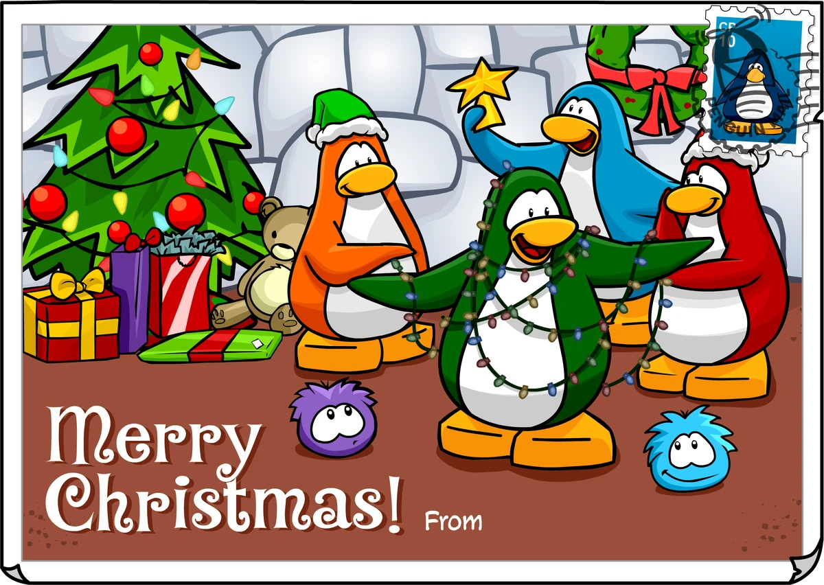 Merry Christmas Postcard Club Penguin Rewritten Wiki Fandom