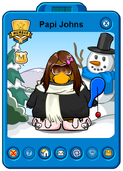 Papi Johns Player Card - Mid February 2021 - Club Penguin Rewritten.png