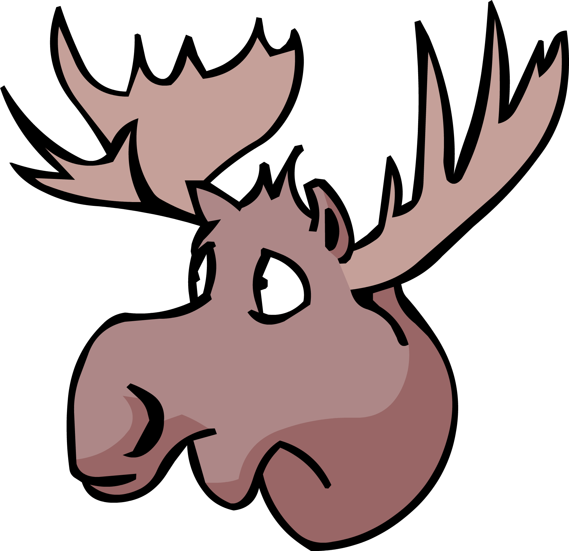 moose head cartoon