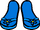 Blue Flower Sandals