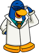 Gary wearing Aunt Arctic's glasses in issue #58 and #169 of the Club Penguin Times.