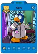 Gary's first Player Card.
