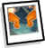 Orange Fairy Background Icon