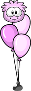 The pink puffle balloon seen during the Puffle Party 2022.