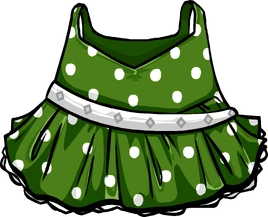 Green Polka-Dot Dress