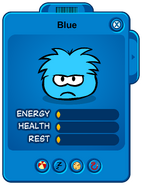 Its former Puffle Card (low bars).