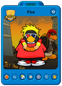 Fire Player Card - Mid April 2021 - Club Penguin Rewritten