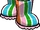 Pink Striped Rubber Boots